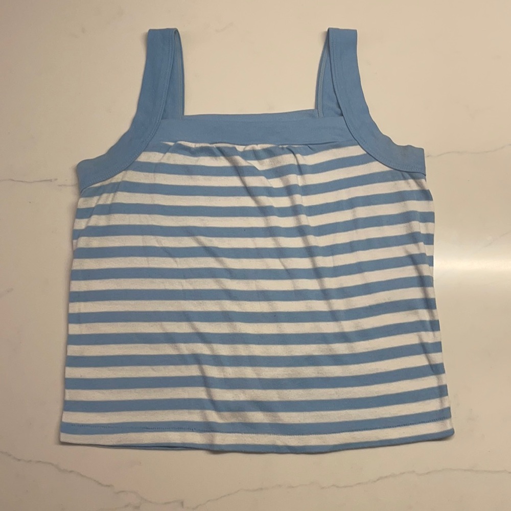 Vintage Gotham brand Blue & White Stripe Tank Top